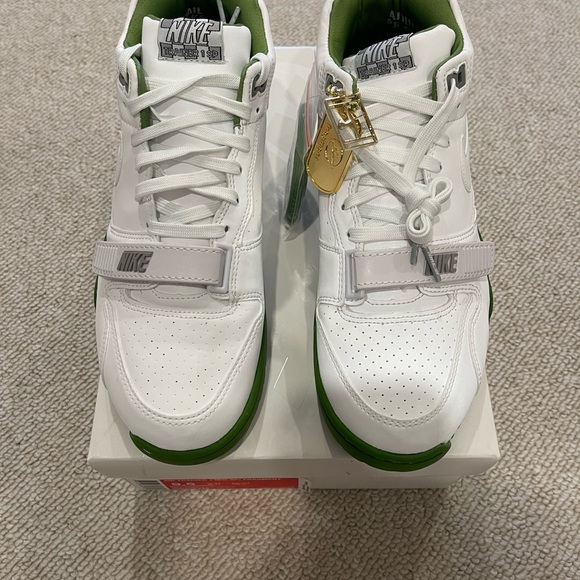 DS Brand New Nike x Fragment Air Trainer 1 Mid White/Chlorophyll men’s size 9.5 - Picture 6 of 7